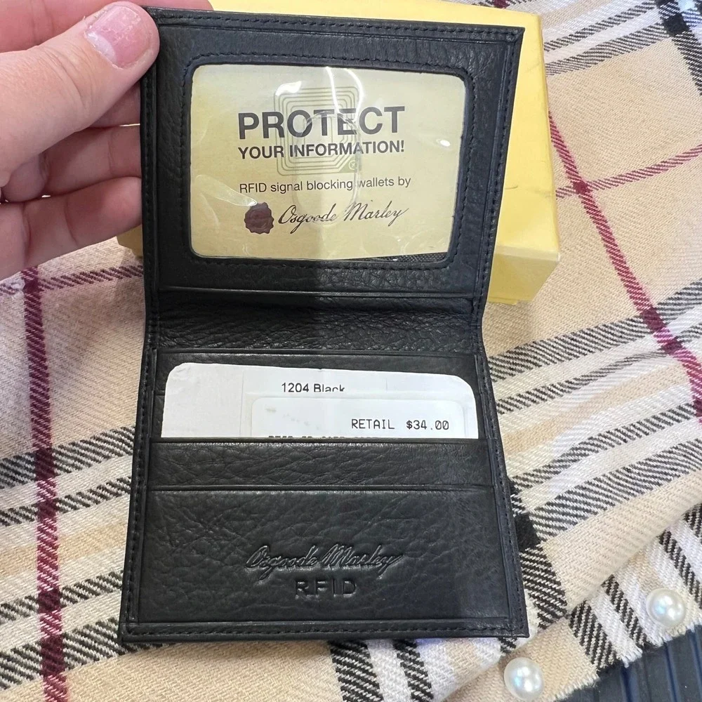 Osgood Marley 1532 Espresso ID Passcase Wallet RFID Blocking‎ Leather
